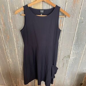 Eileen Fisher Elegant Navy Sleeveless Dress